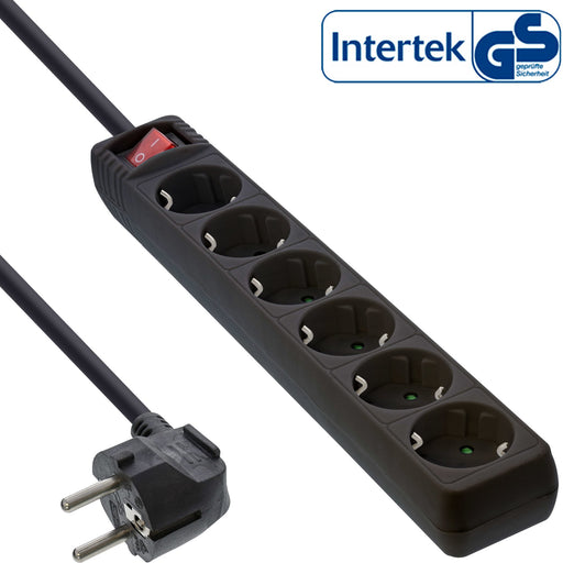 EAN 4043718180264 - InLine 16465T base múltiple 5 m 6 salidas AC Negro imagen 1