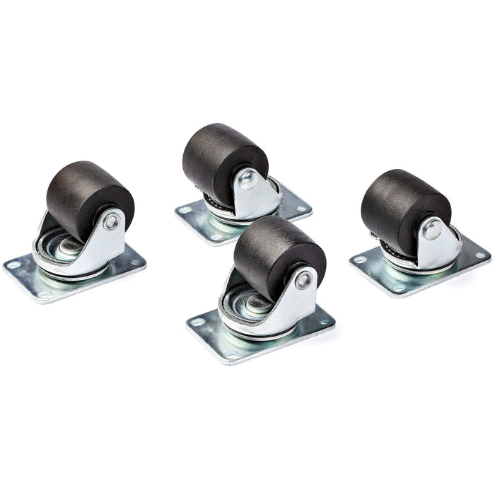 Startech.Com Ruedas De Servicio Pesado Para Racks O Armarios De Servidores - Juego De 4 Ruedas Universales M6 De 2 Pulgadas - Patrón De 45x75mm - Para Racks De 4 Columnas - De Plástico Y Acero (Rkcaster2)