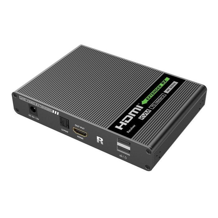 Techly Idata Hdmi-Kvm67 Extensor Kvm Transmisor Y Receptor Hdmi/Usb Cat6a/7, 4k 60hz, Do 70m