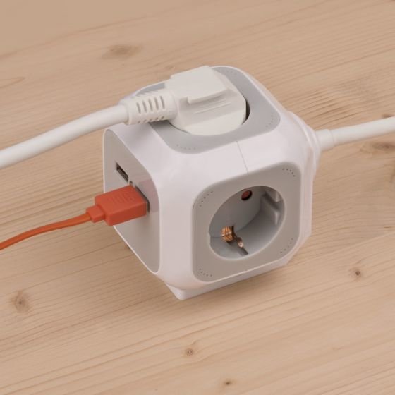 EAN 4007123648252 - Brennenstuhl 1150100 base múltiple 1,4 m 4 salidas AC Interior Gris, Blanco imagen 2