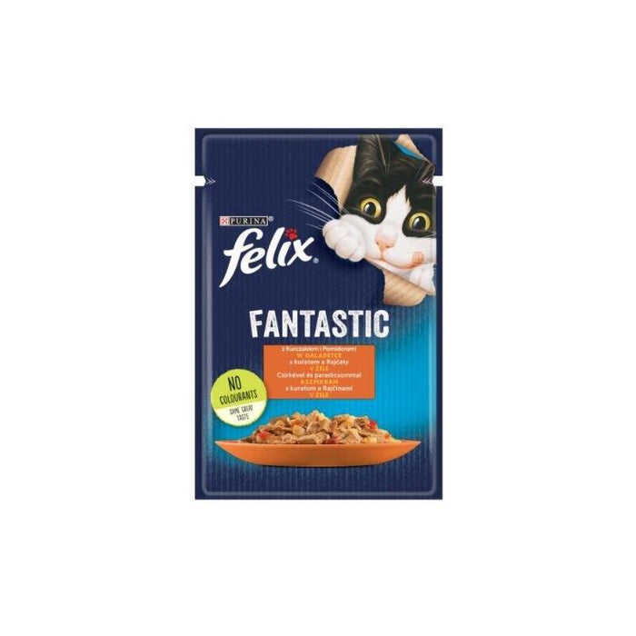 Felix Fanstastic Pollo, Tomate - Comida Húmeda Para Gatos - 85 G