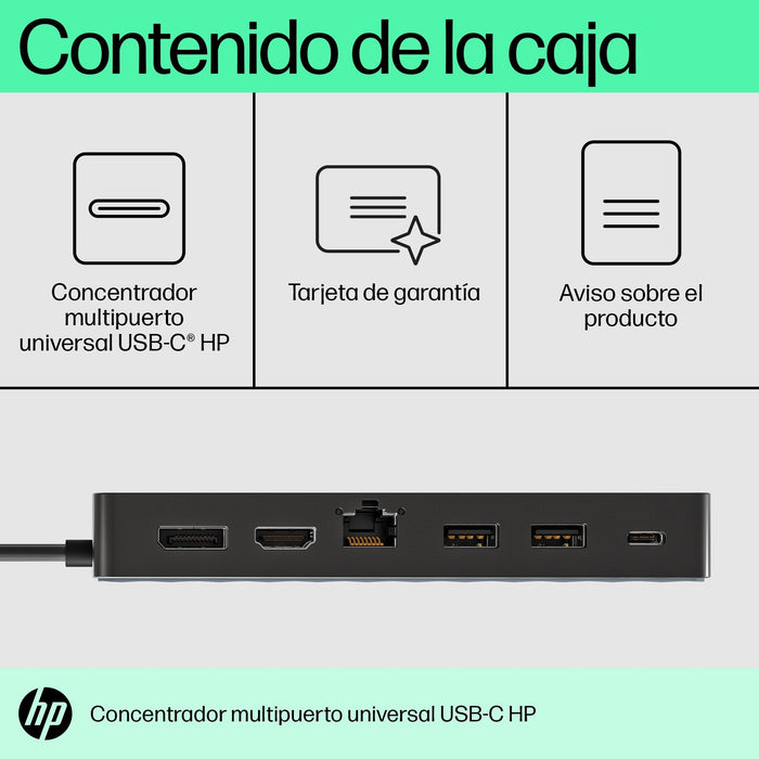 EAN 0196188636312 - HP Universal USB-C Multiport Hub Acoplamiento USB 3.2 Gen 2 (3.1 Gen 2) Type-C Negro imagen 5