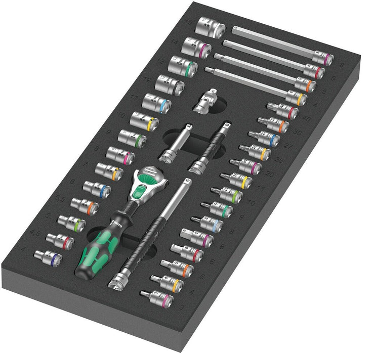 EAN 4013288225139 - Wera 05150110001 llave de carraca 37 pieza(s) Negro, Verde imagen 1