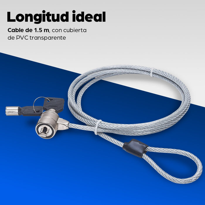 EAN 0766623440271 - Manhattan 440271 cable antirrobo Plata 1,4 m imagen 4