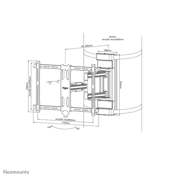 EAN 8717371449544 - Neomounts WL40S-910BL16 soporte para TV 177,8 cm (70") Negro imagen 16