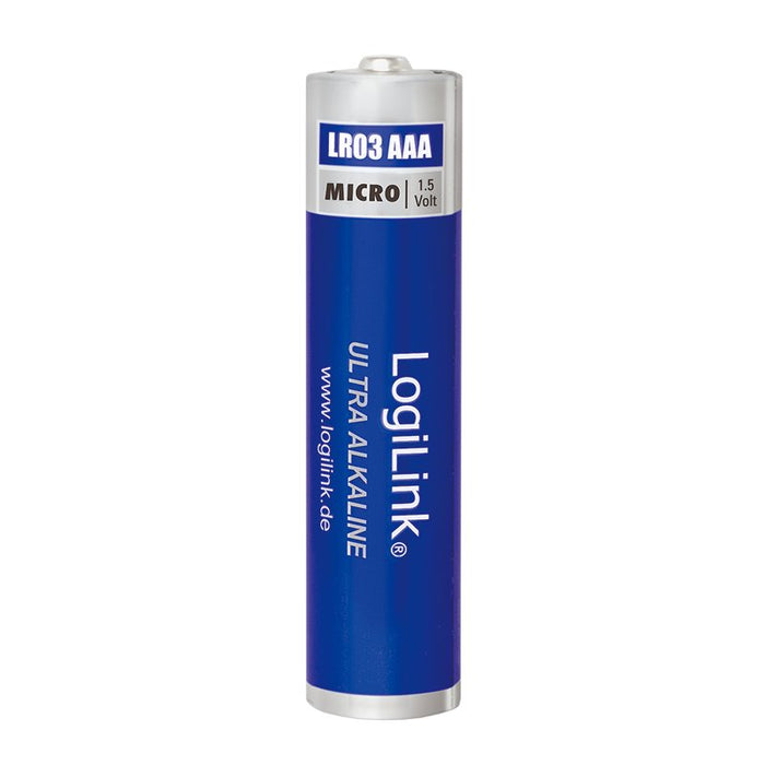 Pila Alcalina   Lr03 Aaa 1,5v    8 X Retractil Industrial Logilink