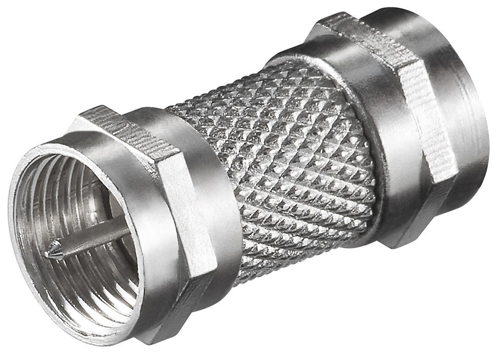 EAN 4040849113710 - Goobay 11371 cambiador de género para cable F Plata imagen 1