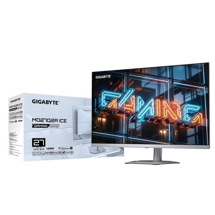 Monitor Gaming Gigabyte Mo27q2a Ice  Oled 27 2k Qhd - 2560 X 1440, 280hz, 0.03ms, 250 Cd/M², Freesync Premium Pro, Displayhdr True Black 400, Hdmi 2.1, Displayport 1.4