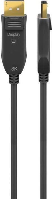 Cable Displayport  Macho-Macho De 10m 8k/60hz  V.2.0 40 Gbit/S Negro, Aoc Fibra Óptica Híbrido  Goobay