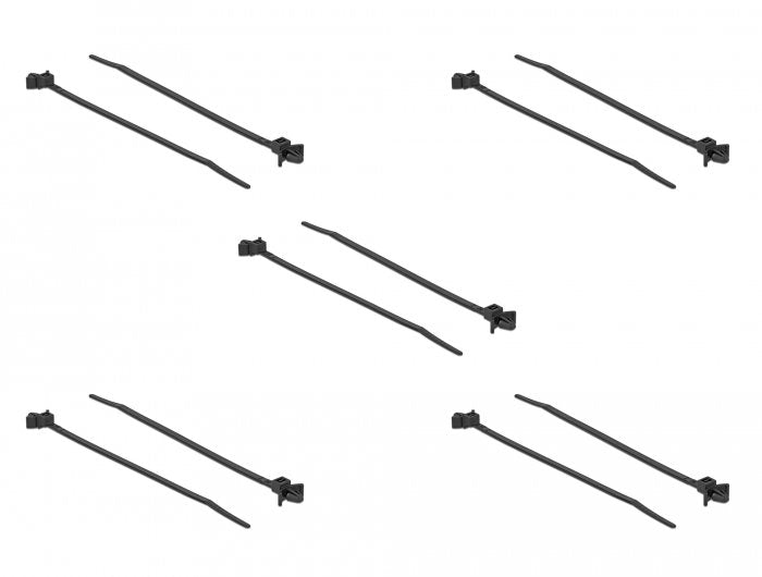 Delock Cablebinder Mit Spreizanker L 160 X B 4 Mm Schwarz 10 Stück
