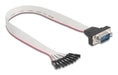EAN 4043619908530 - DeLOCK 90853 cable de serie Negro, Gris 0,3 m RS-232 9 x 1-pin imagen 1