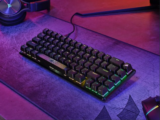 Teclado Alemán Corsair K65 Pro Mini Usb Qwertz Negro