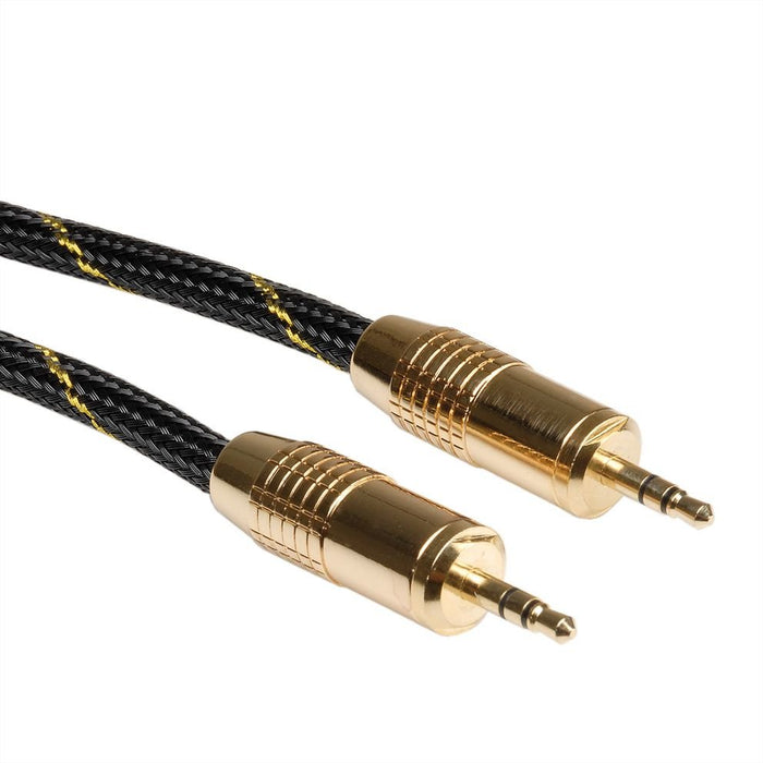 EAN 7611990112159 - ROLINE 11.09.4289 cable de audio 10 m 3,5mm Negro, Oro imagen 3