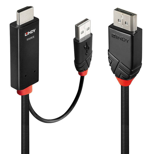 EAN 4002888415002 - Lindy 41500 adaptador de cable de vídeo 3 m HDMI + USB Type-A DisplayPort Negro imagen 1