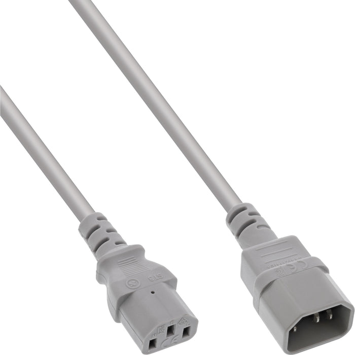 Prolongación Del Cable De Alimentación Inline, C13 A C14, Gris, 2 M