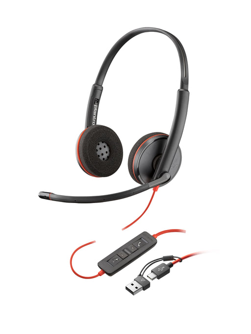 EAN 0197498433080 - HP Poly Blackwire 3225 Stereo USB-C Headset +3.5mm Plug +USB-C/A Adapter (Bulk) Alámbrico Diadema Oficina imagen 1