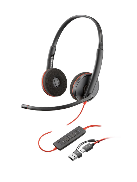 EAN 0197498433080 - HP Poly Blackwire 3225 Stereo USB-C Headset +3.5mm Plug +USB-C/A Adapter (Bulk) Alámbrico Diadema Oficina imagen 1