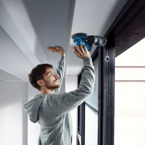 Lijadora Excéntrica A Batería Bosch Professional Gex 185-Li Professional Solo, 18 Voltios Azul/Negro, Sin Batería Ni Cargador, Ø 125 Mm 06013a5020