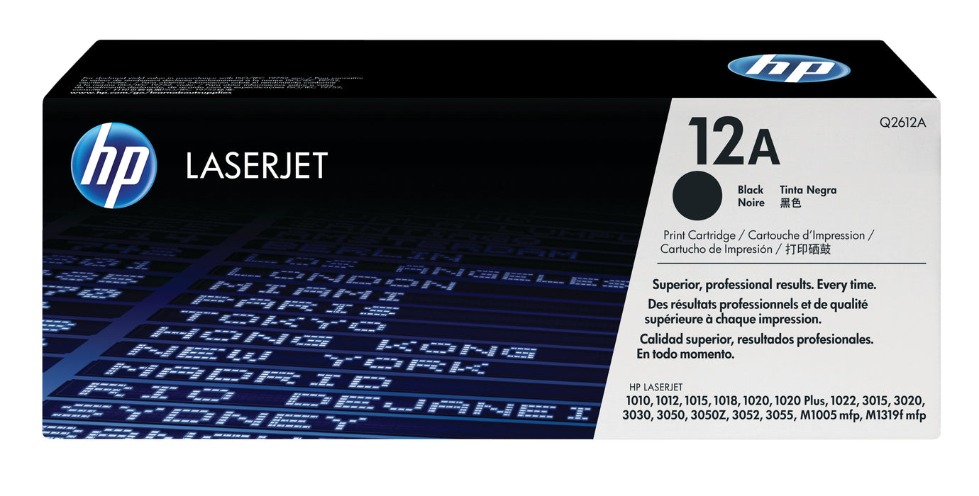 EAN 0808736555036 - HP 12A Black Original LaserJet Toner Cartridge cartucho de tóner 1 pieza(s) imagen 1