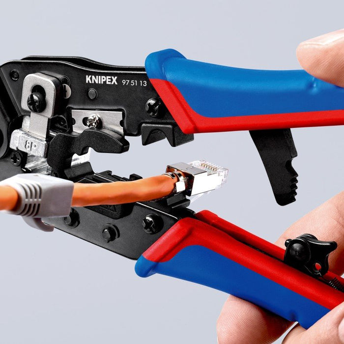 EAN 4003773087908 - Knipex 97 51 13 crimpadora Herramienta para prensar Negro, Azul, Rojo imagen 12
