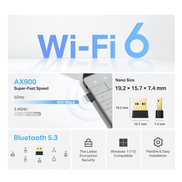 EAN 8885020628913 - TP-Link Archer TX10UB Nano Bluetooth 600 Mbit/s imagen 4