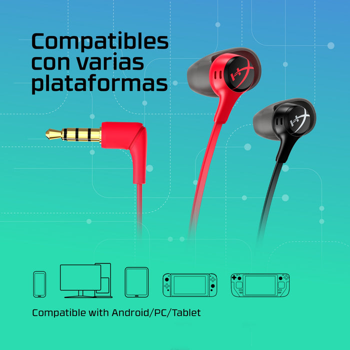 EAN 0196786890161 - HyperX Cloud Earbuds II RED Gaming Earbuds with Mic Alámbrico Dentro de oído Juego imagen 5