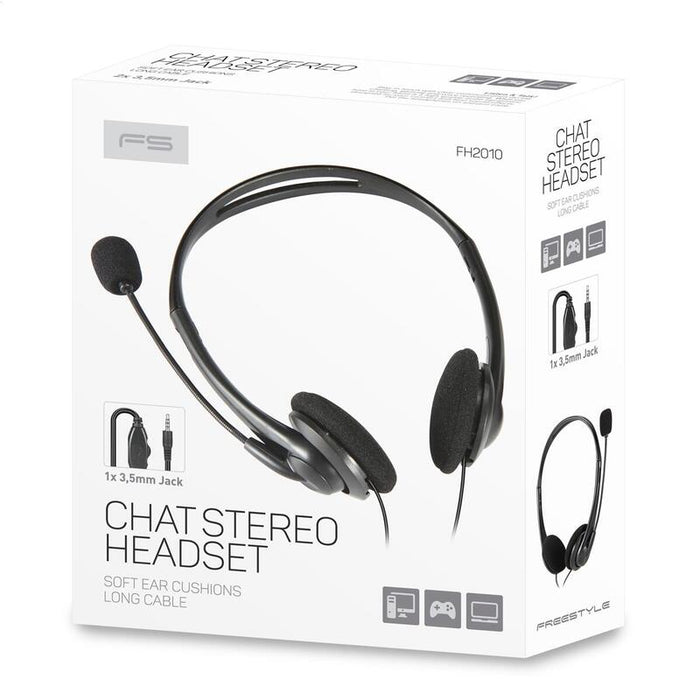 Fiesta Auricular + Mic Pc Control Volumen Jack 1*3.5mm Negro Fh2010