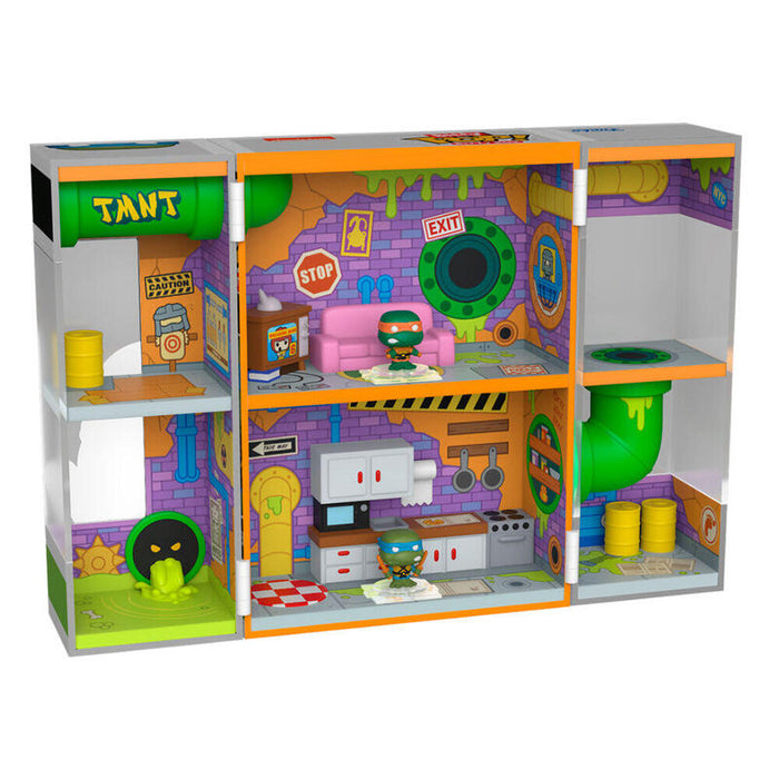 Figura Bitty Pop Boxes Tortugas Ninja Sewer Lair