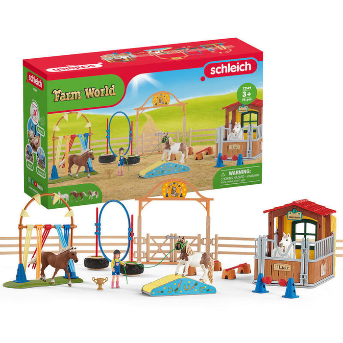 Figura De Juguete Schleich Agility At The Horse Box   72149