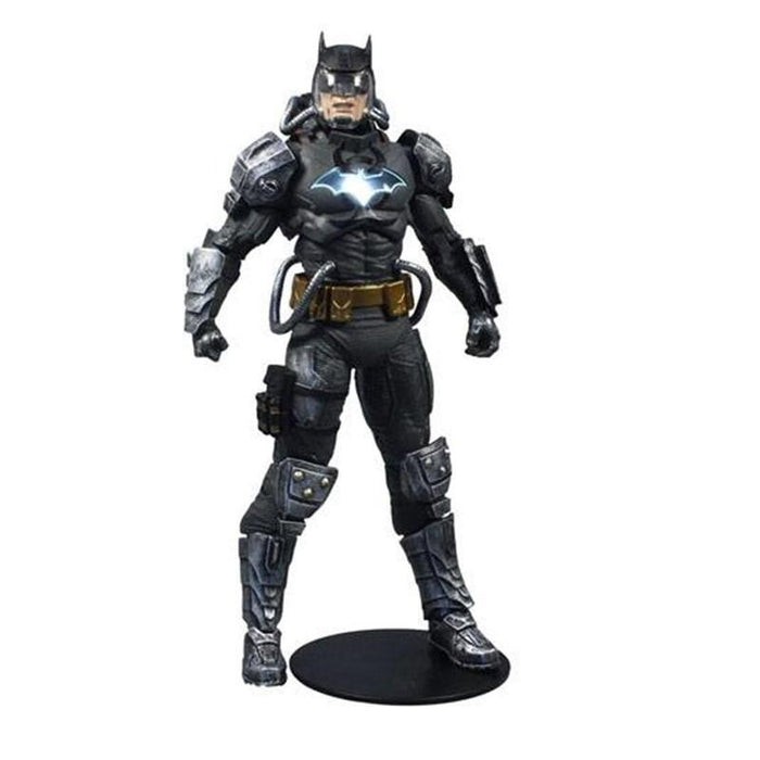 Figura Mcfarlane Toys Dc Multiverse Batman Hazmat Suit Gold Etiqueta Luz Logo Batman