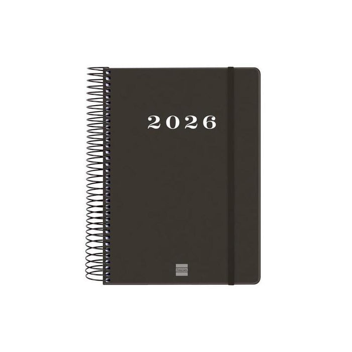 Finocam Agenda Espiral My E10-155x212mm 1dp Tapa Dura Negro 2026