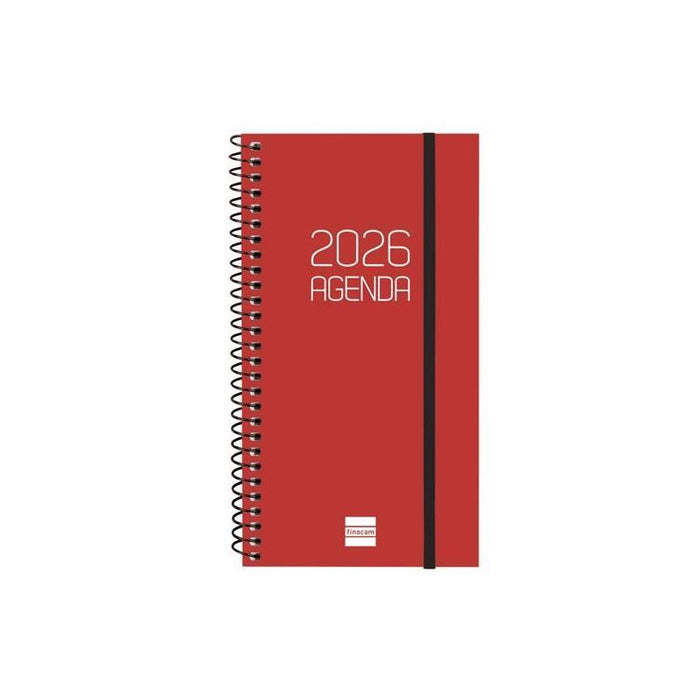 Finocam Agenda Espiral Opaque E9-94x171mm Svh Tapa Pp Burdeos 2026