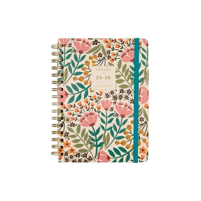 Finocam Agenda Moniquilla Espiral Doble E10 - 155x212mm Svh Tapa Dura Jardín 2025-2026