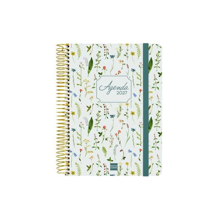 Finocam Cloe Agenda De Espiral - 16 Meses - Semana Vista Horizontal - Formato E10 - 155x212mm - Tapa Dura - Papel De
