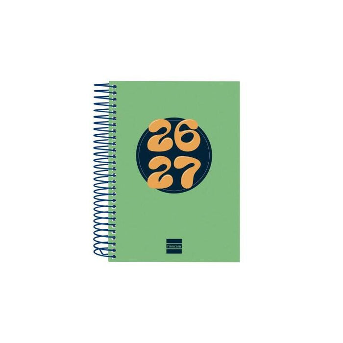 Finocam Cool Agenda Escolar 26/27 - 1 Dia Por Pagina - Formato 8º - 120x164mm - Tapas De Carton Forrado - Papel De
