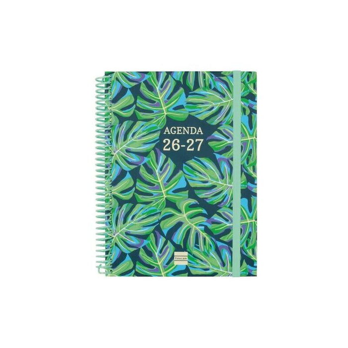 Finocam Diva Agenda Escolar 26/27 - Semana Vista Horizontal - Formato 4º - 155x212mm - Tapas De Carton Forrado - Papel