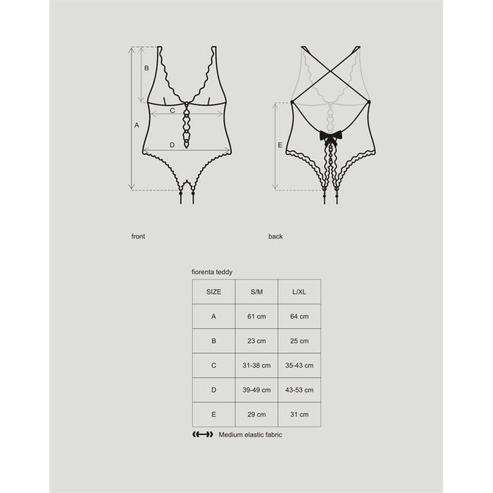 Body Fiorenta   Color Negro Talla (Interno):S/M