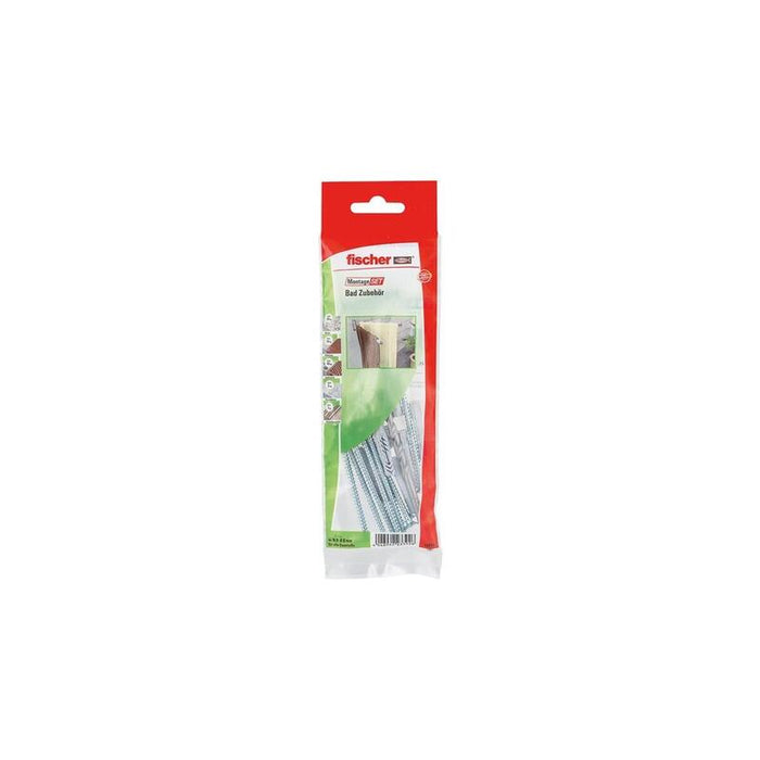 Fischer Juego De Montaje Para Accesorios De Baño B, Tacos Gris Claro, 16 Piezas 534593