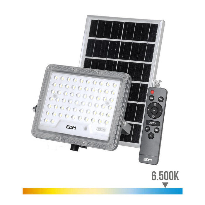 Foco Proyector Solar Slim 100w 1.200lm 6.500k Edm