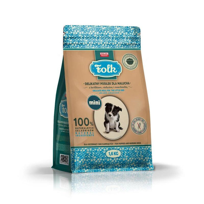 Folk Delikatny Posilek Dla Malucha Z Królikiem, Cielecina I Marchewka Mini 1.6kg