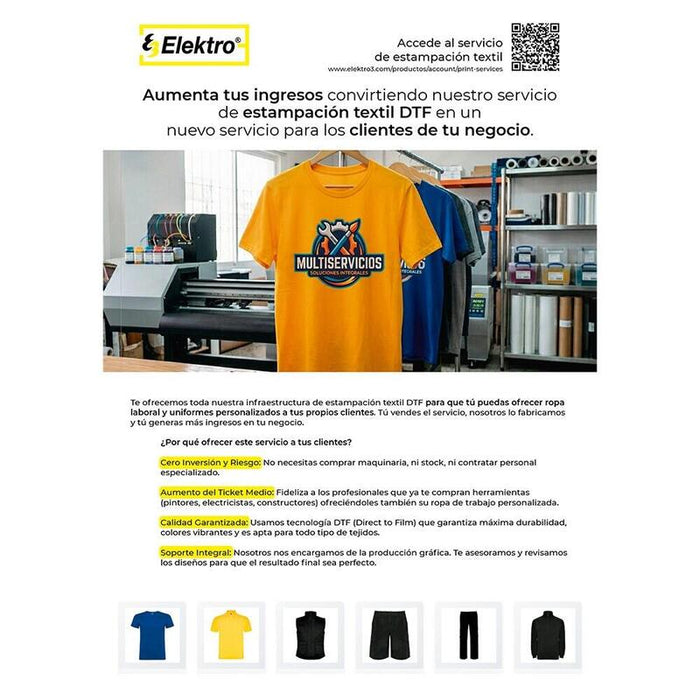 Folleto Informativo Estampación Textil Dtf, Castellano