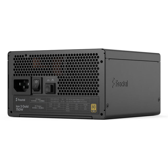 Fractal Design Ion Gold 3 750w, Fuente De Alimentación Para Pc Negra, 750 Vatios Fd-P-Ia3g-750-Eu