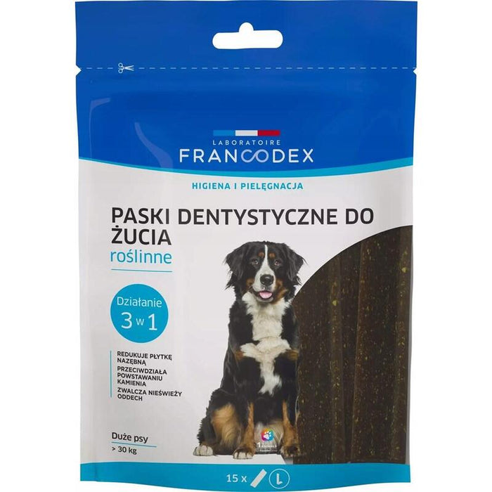 Francodex Tiras Masticadoras L Para Olor Feo De Boca 502,5 G/15 Unidades