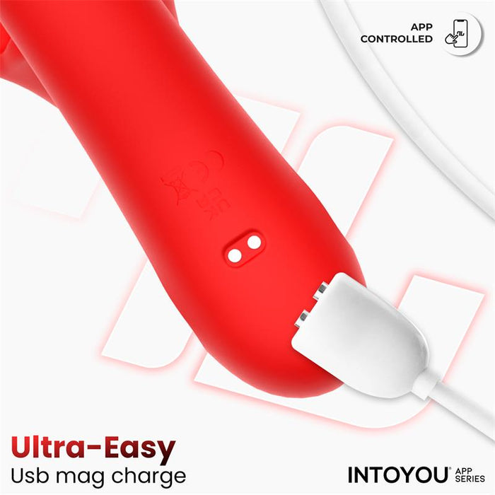 Franky Vibrador Con Biting Y Bola Rotativa Con App