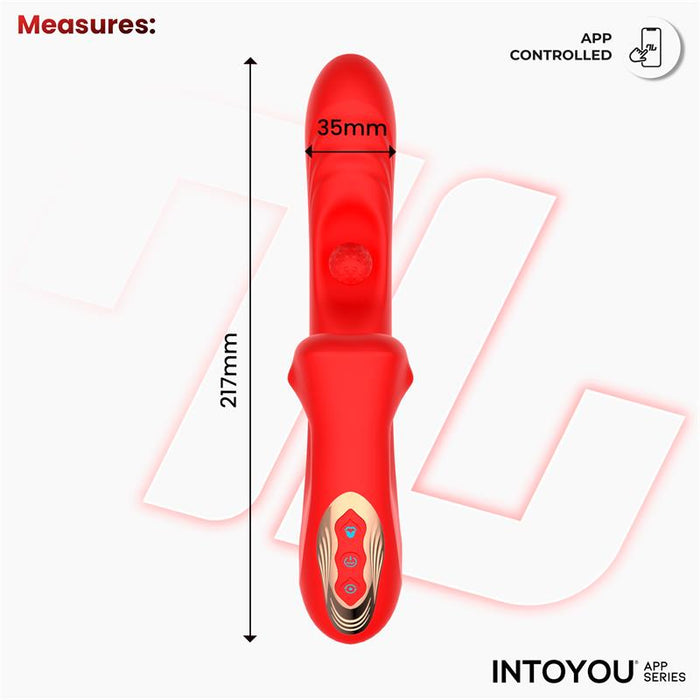 Franky Vibrador Con Biting Y Bola Rotativa Con App