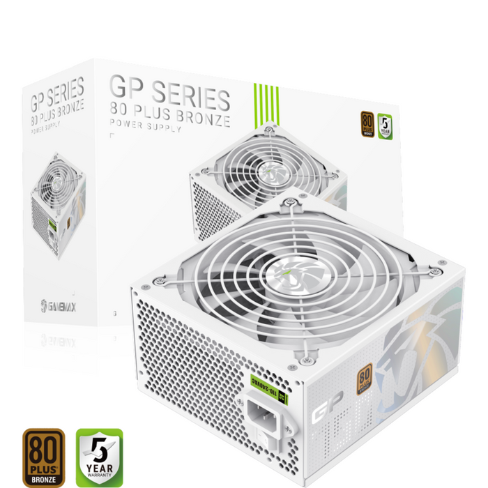 Fuente  Alimentacion Gamemax  Psu  Gp 750b Wh  750w  Bronze  Non-Modular  White