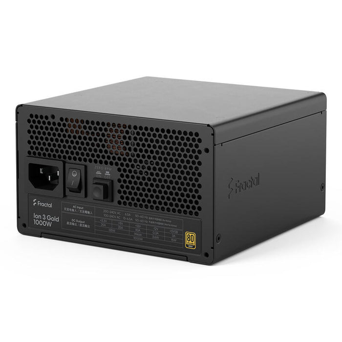 Fuente De Alimentación Fractal Design Ion Gold 3 1000w (Negro, 1000 Watt) Fd-P-Ia3g-100-Eu