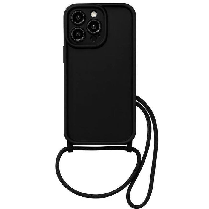 Funda De Silicona Con Colgante Iphone 16 Pro Negro