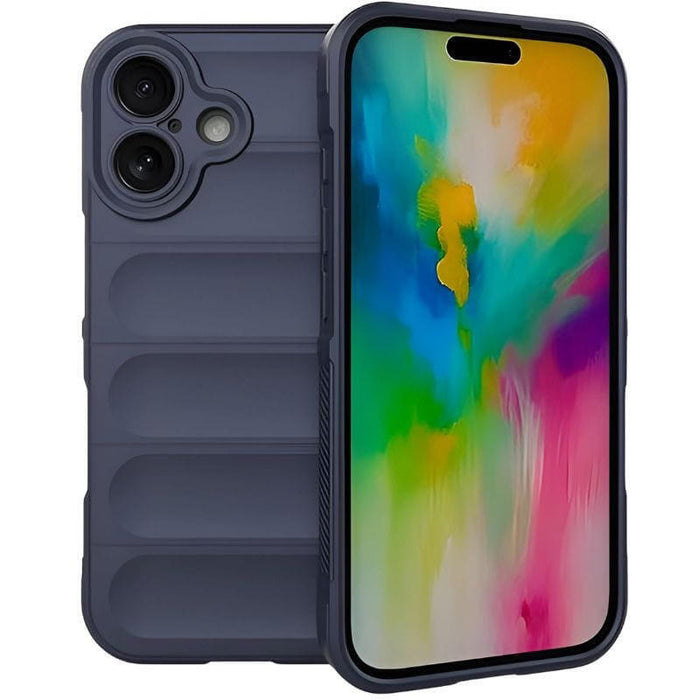 Funda De Silicona Wave Iphone 16 Azul Oscuro