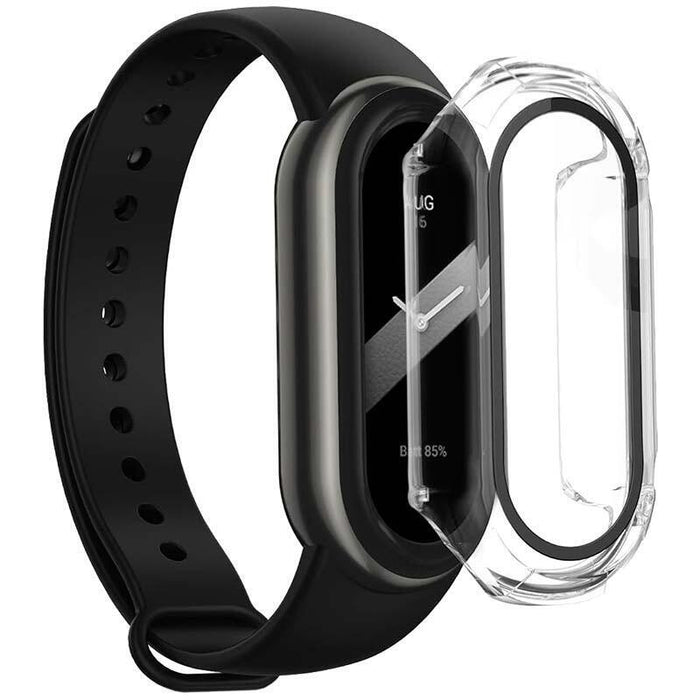 Funda Pc + Cristal Templado Xiaomi Mi Smart Band 8 Transparente